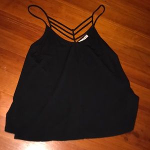Black Express Crisscross tank top